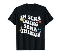 Retro Groovy Im Sena Doing Sena Things Funny Mother's Day Value Graphic T-Shirt
