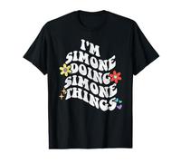 Retro Groovy Im Simone Doing Simone Things Funny Mother's Value Graphic T-Shirt