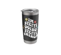 Retro Groovy Im Steffi Doing Steffi Things Funny Mother's Stainless Steel Insulated Tumbler