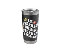 Retro Groovy Im Stephen Doing Stephen Things Funny Mother's Stainless Steel Insulated Tumbler
