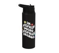 Retro Groovy Im Stephen Doing Stephen Things Funny Mother's Stainless Steel Insulated Water Bottle