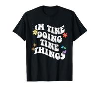 Retro Groovy Im Tine Doing Tine Things Funny Mother's Day Value Graphic T-Shirt