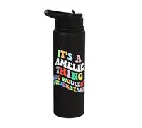 Retro Groovy Its a Amelie Thing You Wouldnt Understand Stainless Steel Insulated Water Bottle