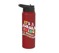 Retro Groovy Its a Aurora Thing You Wouldnt Understand Stainless Steel Insulated Water Bottle