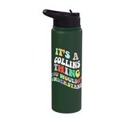 Retro Groovy Its a Collins Thing You Wouldnt Understand Stainless Steel Insulated Water Bottle