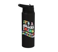 Retro Groovy Its a Collins Thing You Wouldnt Understand Stainless Steel Insulated Water Bottle