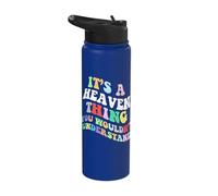 Retro Groovy Its a Heaven Thing You Wouldnt Understand Stainless Steel Insulated Water Bottle