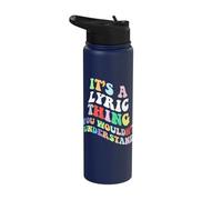 Retro Groovy Its a Lyric Thing You Wouldnt Understand Stainless Steel Insulated Water Bottle