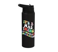 Retro Groovy Its a Mae Thing You Wouldnt Understand Stainless Steel Insulated Water Bottle