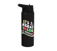 Retro Groovy Its a Mercy Thing You Wouldnt Understand Stainless Steel Insulated Water Bottle