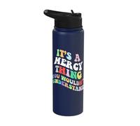 Retro Groovy Its a Mercy Thing You Wouldnt Understand Stainless Steel Insulated Water Bottle