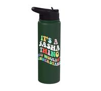 Retro Groovy Its a Sasha Thing You Wouldnt Understand Stainless Steel Insulated Water Bottle