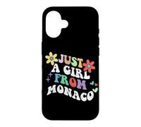 Retro Groovy Just A Girl From Monaco Funny Mother's Day 2023 Case for iPhone 16