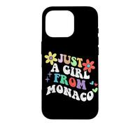 Retro Groovy Just A Girl From Monaco Funny Mother's Day 2023 Case for iPhone 16 Pro