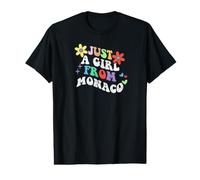 Retro Groovy Just A Girl from Monaco Funny Mother's Day 2023 Value Graphic T-Shirt