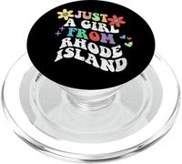 Retro Groovy Just A Girl From Rhode Island Mother's Day 2023 PopSockets PopGrip for MagSafe