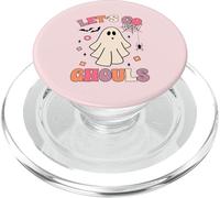 Retro Groovy Let's Go Ghouls Funny Halloween Ghost Costumes PopSockets PopGrip for MagSafe