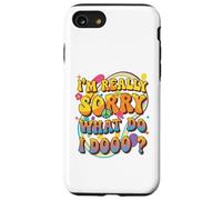 Retro Groovy Meme Quote, I'm Really Sorry What Do I Dooo? Case for iPhone SE (2020) / 7 / 8