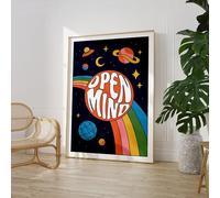 Retro Groovy Open Mind Print Wall Posters Art A5 A4 A3 A2 A1 Maxi Home Decor Unframed Nostalgic Trendy Artwork - 9122 (A2-420 x 594 mm)