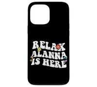 Retro Groovy Relax Alanna Is Here Funny Mother's Day Name Case for iPhone 13 Pro Max