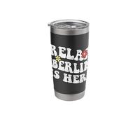 Retro Groovy Relax Berlin is Here Funny Mother's Day Name Stainless Steel Insulated Tumbler