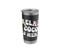 Retro Groovy Relax Coco is Here Funny Mother's Day Name Stainless Steel Insulated Tumbler