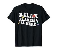 Retro Groovy Relax Klarissa is Here Funny Mother's Day Name T-Shirt