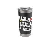 Retro Groovy Relax LULA is Here Funny Mother's Day Name Stainless Steel Insulated Tumbler