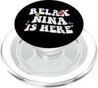 Retro Groovy Relax Nina Is Here Funny Mother's Day Name PopSockets PopGrip for MagSafe