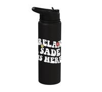 Retro Groovy Relax SADE is Here Funny Mother's Day Name Stainless Steel Insulated Water Bottle