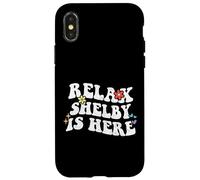 Retro Groovy Relax Shelby Is Here Funny Mother's Day Name Case for iPhone X/XS