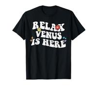 Retro Groovy Relax Venus is Here Funny Mother's Day Name T-Shirt