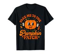 Retro Groovy Take Me to The Pumpkin Patch Fall Thanksgiving T-Shirt