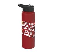 Retro Groovy You Can Never Have Too Much Cati in Your Life Stainless Steel Insulated Water Bottle