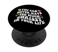 Retro Groovy You Can Never Have Too Much Chrissy In Your PopSockets Adhesive PopGrip