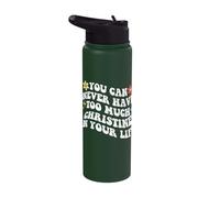Retro Groovy You Can Never Have Too Much Christine in Your Stainless Steel Insulated Water Bottle