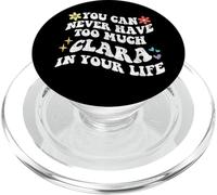 Retro Groovy You Can Never Have Too Much CLARA In Your Life PopSockets PopGrip for MagSafe