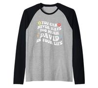 Retro Groovy You Can Never Have Too Much DAVID In Your Life Raglan Baseball Tee