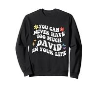Retro Groovy You Can Never Have Too Much DAVID In Your Life Sweatshirt