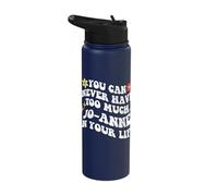 Retro Groovy You Can Never Have Too Much Jo-Anne in Your Stainless Steel Insulated Water Bottle