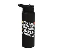 Retro Groovy You Can Never Have Too Much Justa in Your Life Stainless Steel Insulated Water Bottle