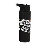 Retro Groovy You Can Never Have Too Much Ling in Your Life Stainless Steel Insulated Water Bottle
