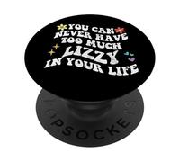 Retro Groovy You Can Never Have Too Much Lizzy In Your Life PopSockets Adhesive PopGrip