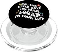 Retro Groovy You Can Never Have Too Much LOGAN In Your Life PopSockets PopGrip for MagSafe