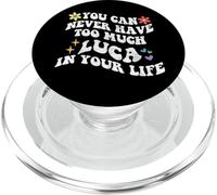 Retro Groovy You Can Never Have Too Much LUCA In Your Life PopSockets PopGrip for MagSafe