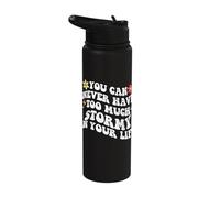 Retro Groovy You Can Never Have Too Much Stormy in Your Life Stainless Steel Insulated Water Bottle