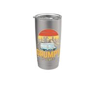 Retro Grumpy Camper Vintage Traveler Traveling Camping Stainless Steel Insulated Tumbler