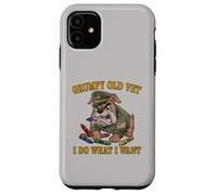 Retro GRUMPY OLD VET DO WHAT WANT Eat Crayons Dad Bod Proud Case for iPhone 11