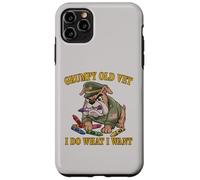 Retro GRUMPY OLD VET DO WHAT WANT Eat Crayons Dad Bod Proud Case for iPhone 11 Pro Max