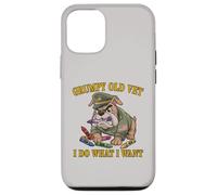 Retro GRUMPY OLD VET DO WHAT WANT Eat Crayons Dad Bod Proud Case for iPhone 12/12 Pro